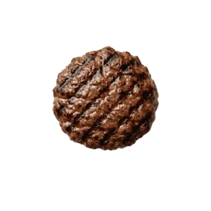 hamburger patty without bun
