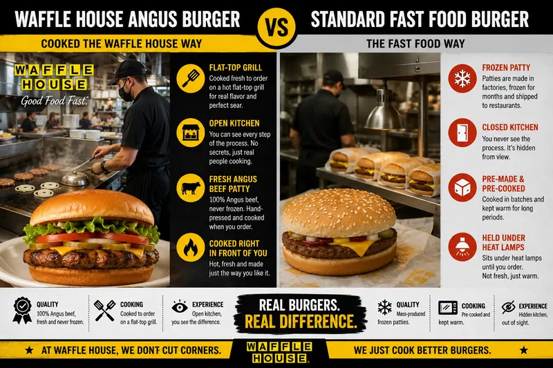 Why Is the Waffle House Burger Different From Every Fast Food Burger